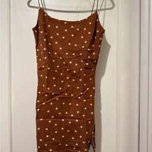 ASOS Polka Dot Brown Dress